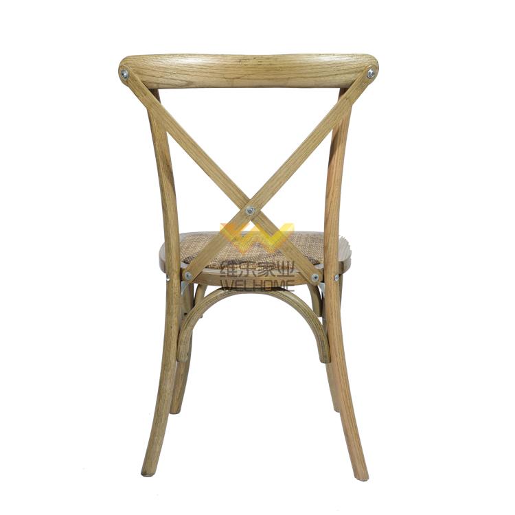 Wholesale Hotel furniture antique wooden farmhouse chair cross back chair